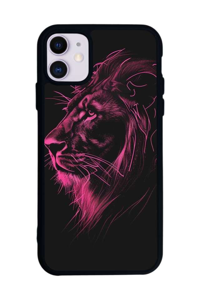 iPhone 11 Uyumlu Aslan Tasarımlı Glossy Premium Kılıf