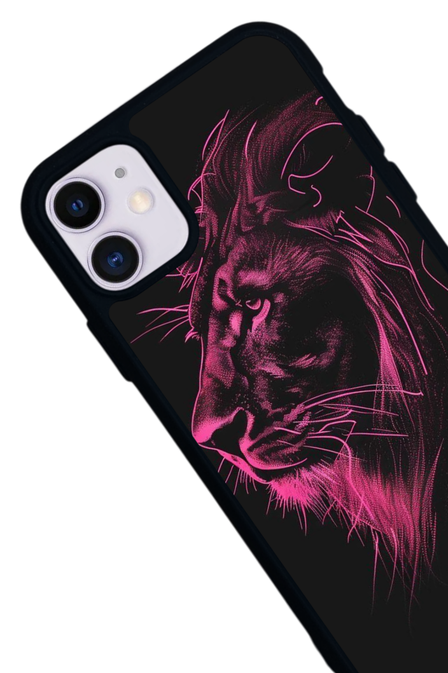 iPhone 11 Uyumlu Aslan Tasarımlı Glossy Premium Kılıf