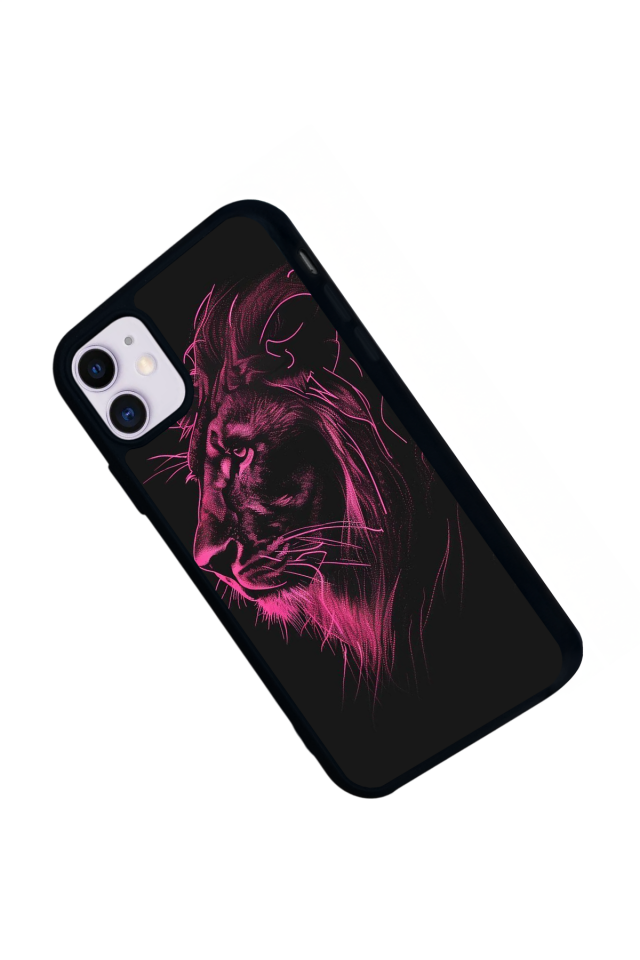 iPhone 11 Uyumlu Aslan Tasarımlı Glossy Premium Kılıf