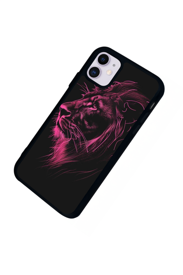 iPhone 11 Uyumlu Aslan Tasarımlı Glossy Premium Kılıf