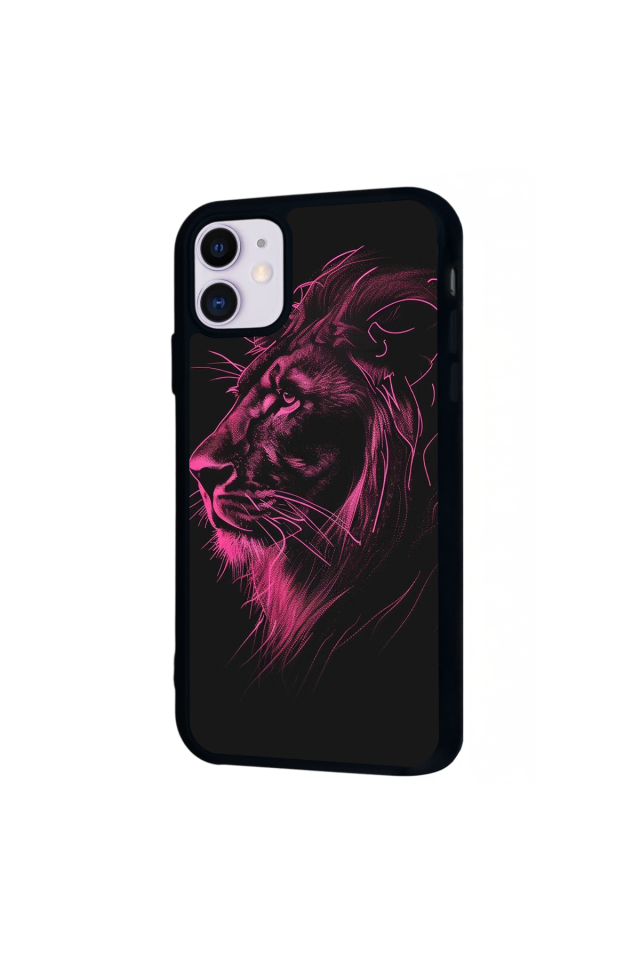 iPhone 11 Uyumlu Aslan Tasarımlı Glossy Premium Kılıf
