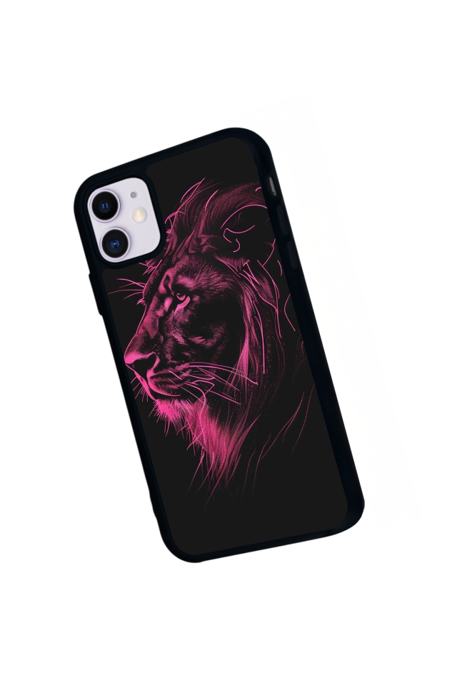 iPhone 11 Uyumlu Aslan Tasarımlı Glossy Premium Kılıf