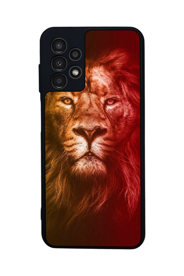 Samsung Galaxy A13 Uyumlu Aslan Tasarımlı Glossy Premium Kılıf