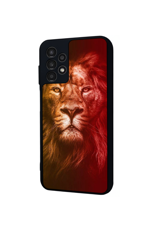 Samsung Galaxy A13 Uyumlu Aslan Tasarımlı Glossy Premium Kılıf