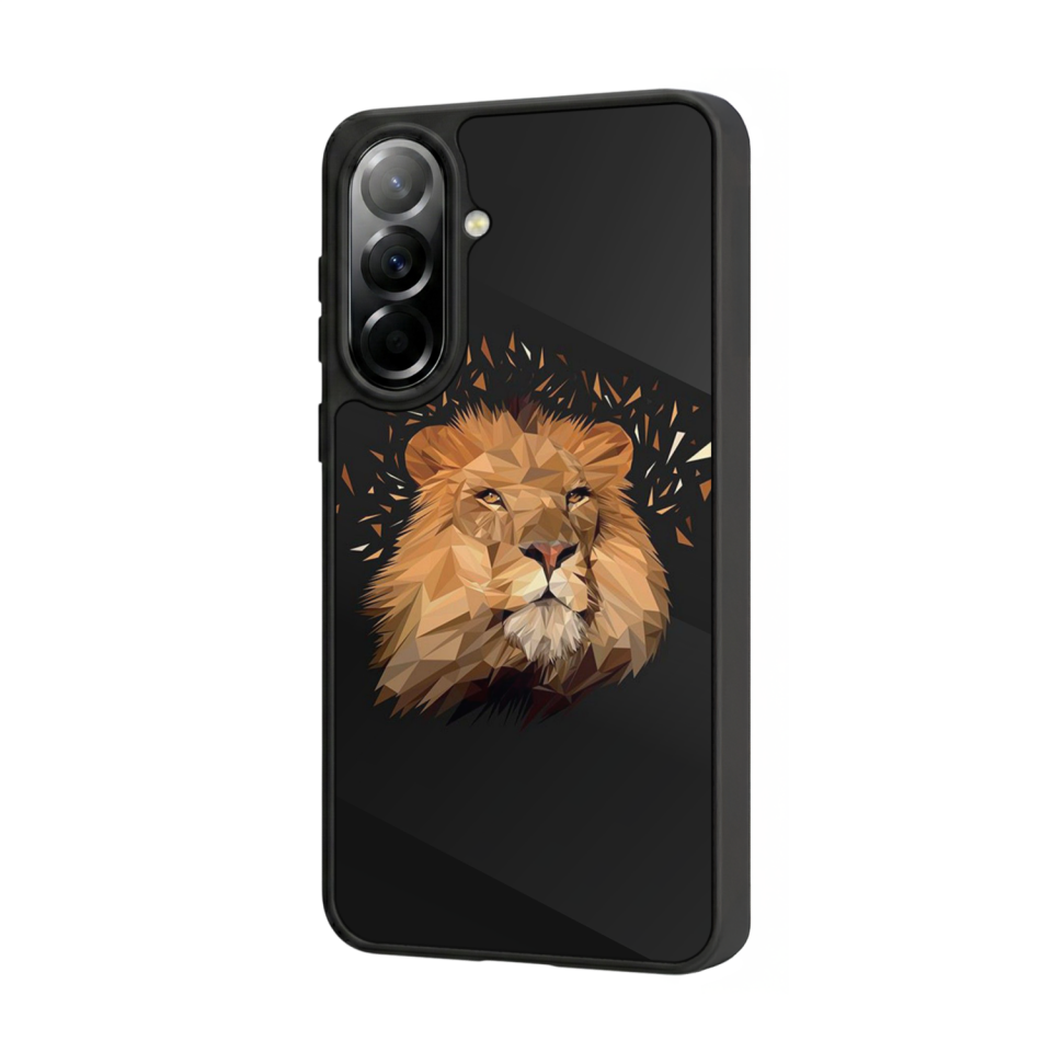 Samsung Galaxy A37 Uyumlu Aslan Tasarımlı Glossy Premium Kılıf
