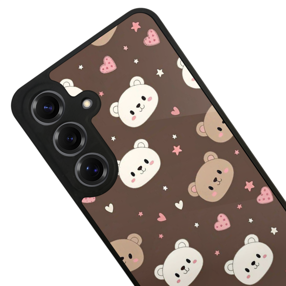 Samsung Galaxy S25 Uyumlu Ayı Tasarımlı Glossy Premium Kılıf