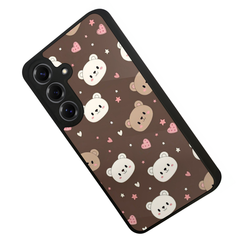 Samsung Galaxy S25 Uyumlu Ayı Tasarımlı Glossy Premium Kılıf