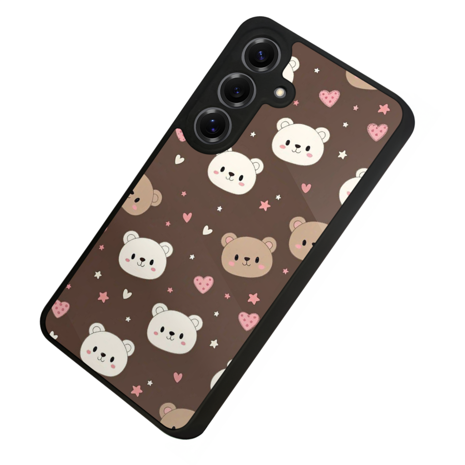 Samsung Galaxy S25 Uyumlu Ayı Tasarımlı Glossy Premium Kılıf