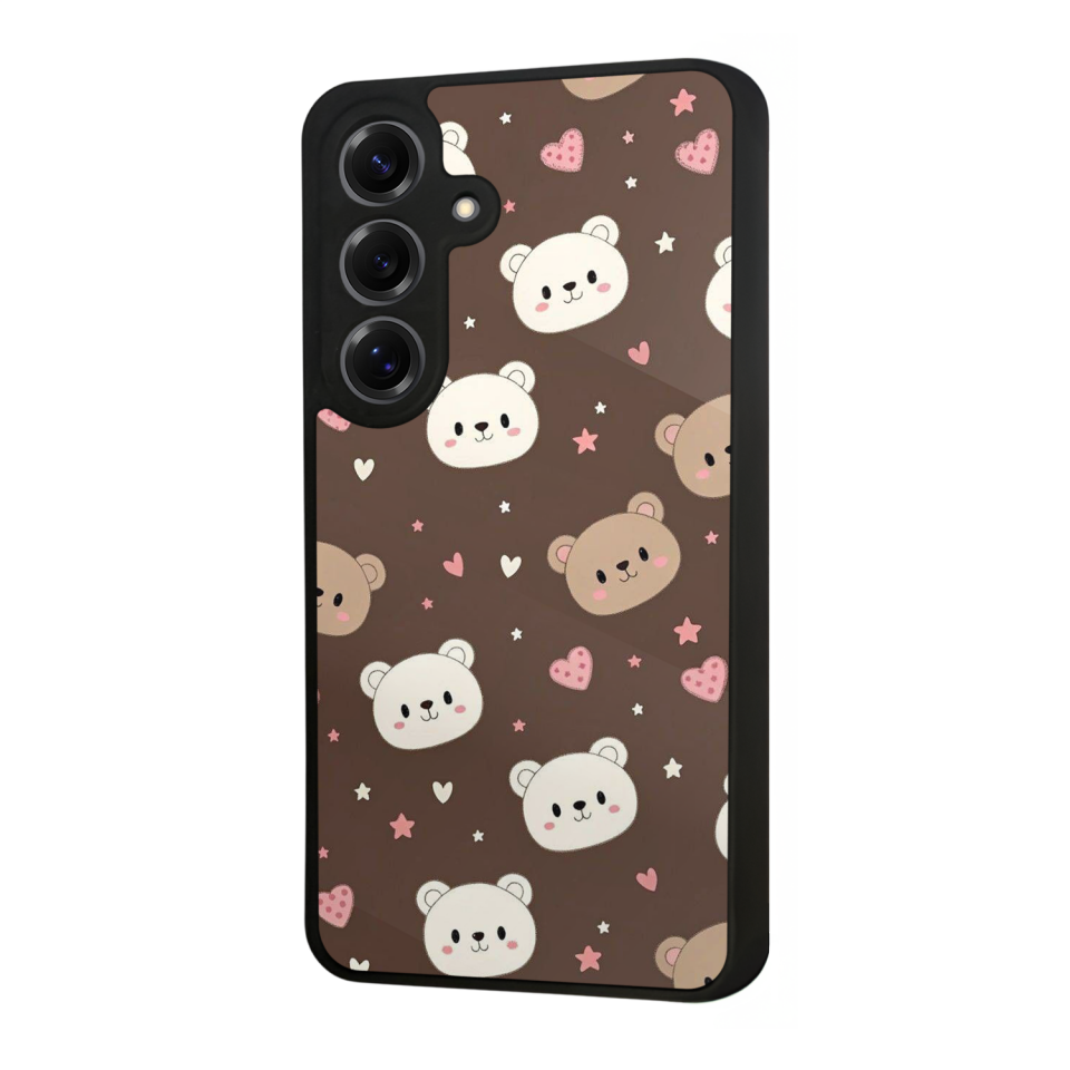 Samsung Galaxy S25 Uyumlu Ayı Tasarımlı Glossy Premium Kılıf