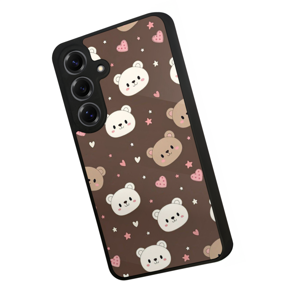 Samsung Galaxy S25 Uyumlu Ayı Tasarımlı Glossy Premium Kılıf