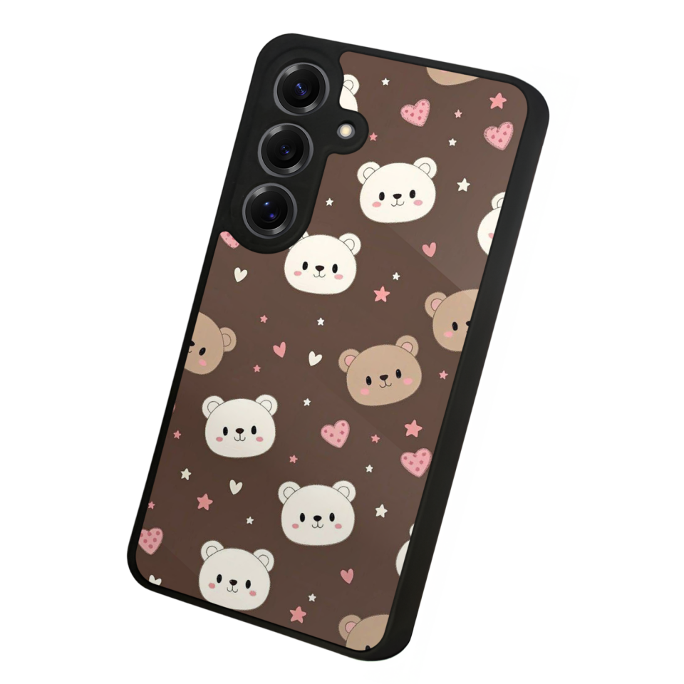 Samsung Galaxy S25 Uyumlu Ayı Tasarımlı Glossy Premium Kılıf