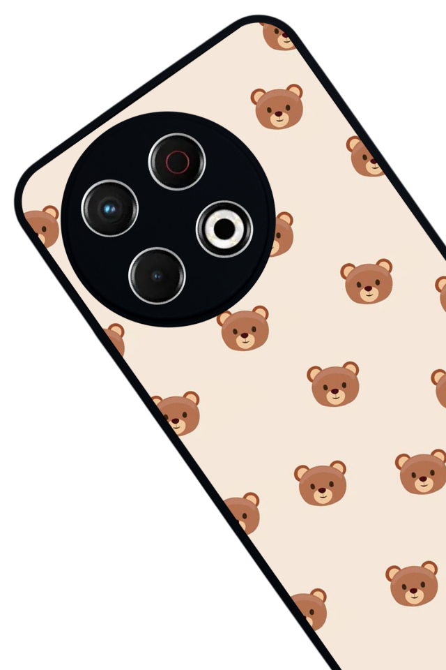 Tecno Spark 30 Pro Uyumlu Ayı Tasarımlı Glossy Premium Kılıf