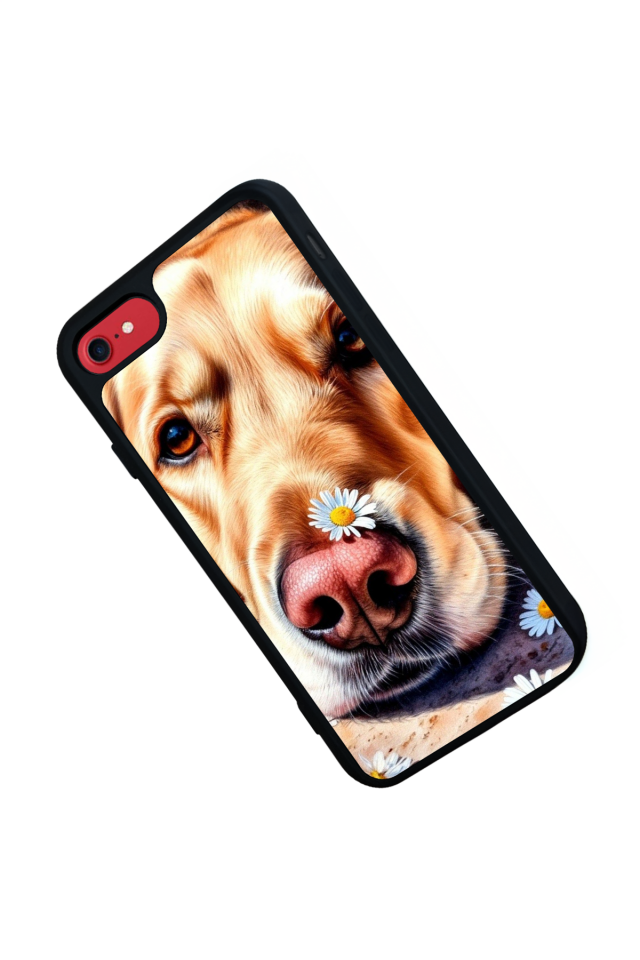 iPhone 8 Uyumlu Golden Kopek Tasarımlı Glossy Premium Kılıf