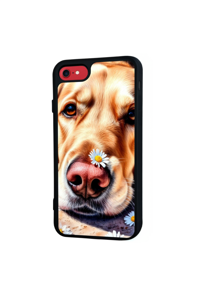 iPhone 8 Uyumlu Golden Kopek Tasarımlı Glossy Premium Kılıf