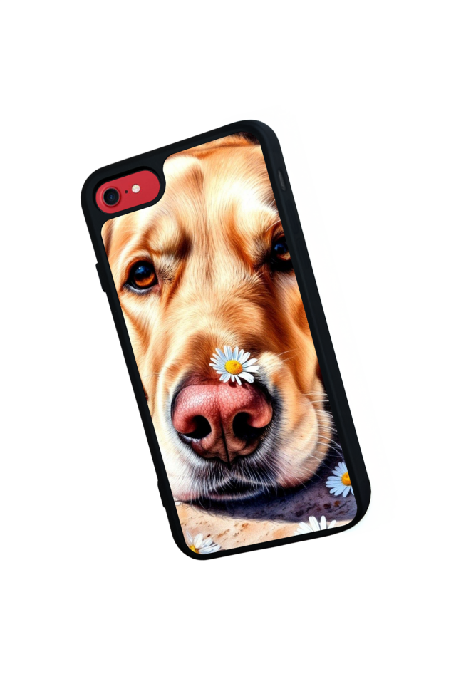 iPhone 8 Uyumlu Golden Kopek Tasarımlı Glossy Premium Kılıf