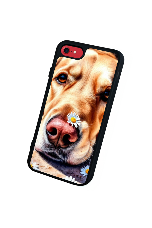 iPhone 8 Uyumlu Golden Kopek Tasarımlı Glossy Premium Kılıf