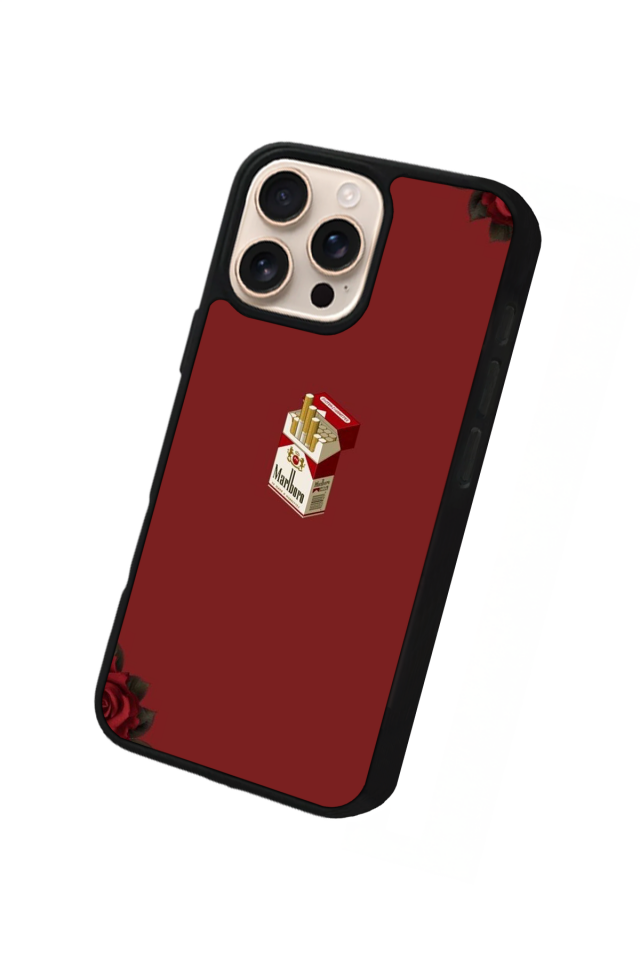 iPhone 16 Pro Max Uyumlu Kirmizi Tasarımlı Glossy Premium Kılıf