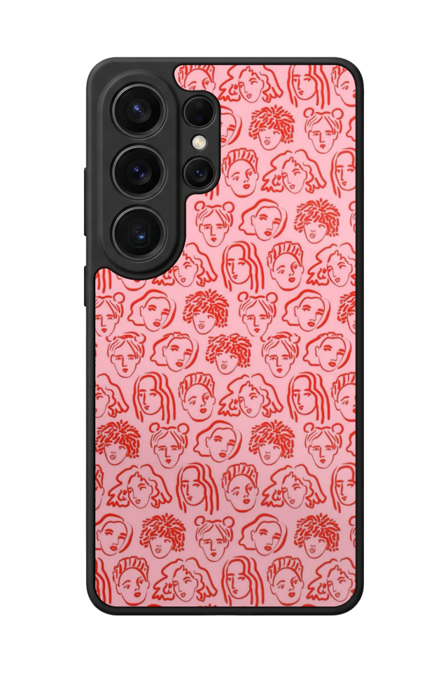 Samsung Galaxy S26 Ultra Uyumlu Line Art Tasarımlı Glossy Premium Kılıf