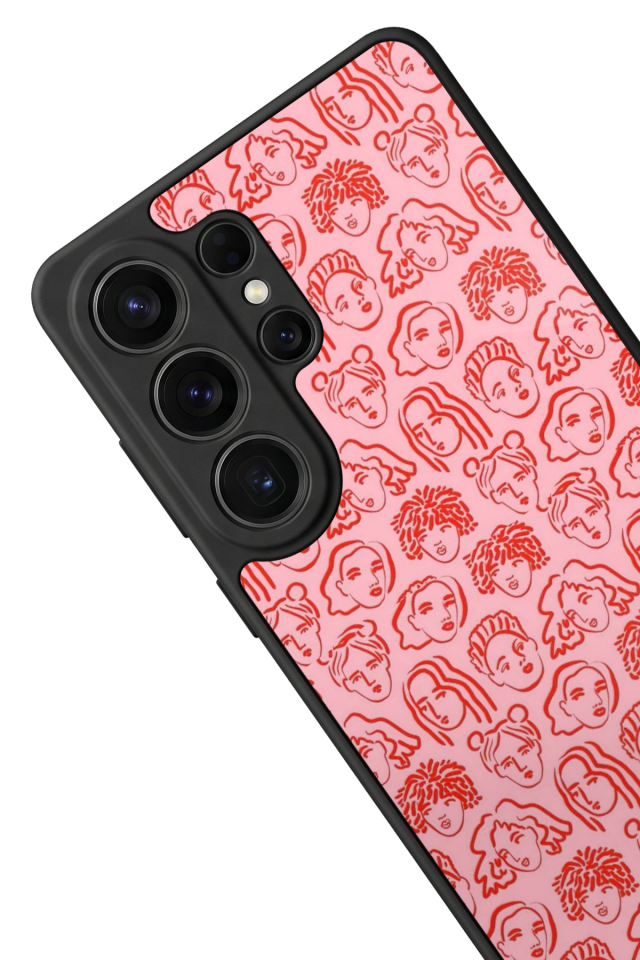 Samsung Galaxy S26 Ultra Uyumlu Line Art Tasarımlı Glossy Premium Kılıf