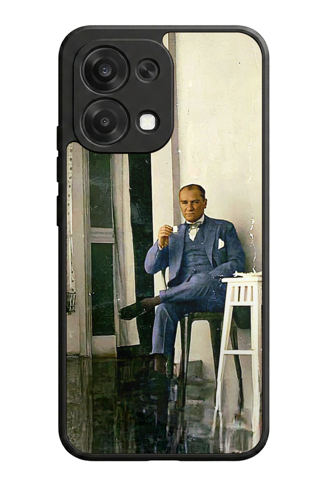 Oppo A6 Pro Uyumlu Mustafa Kemal Ataturk Tasarımlı Glossy Premium Kılıf