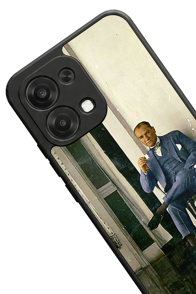 Oppo A6 Pro Uyumlu Mustafa Kemal Ataturk Tasarımlı Glossy Premium Kılıf