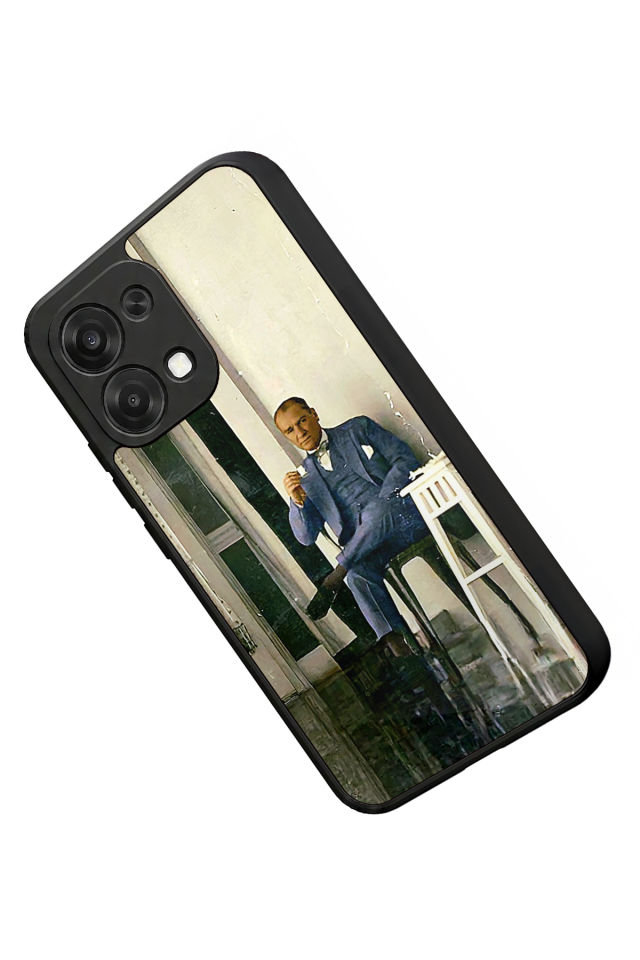 Oppo A6 Pro Uyumlu Mustafa Kemal Ataturk Tasarımlı Glossy Premium Kılıf