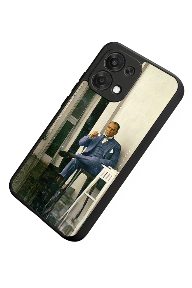 Oppo A6 Pro Uyumlu Mustafa Kemal Ataturk Tasarımlı Glossy Premium Kılıf