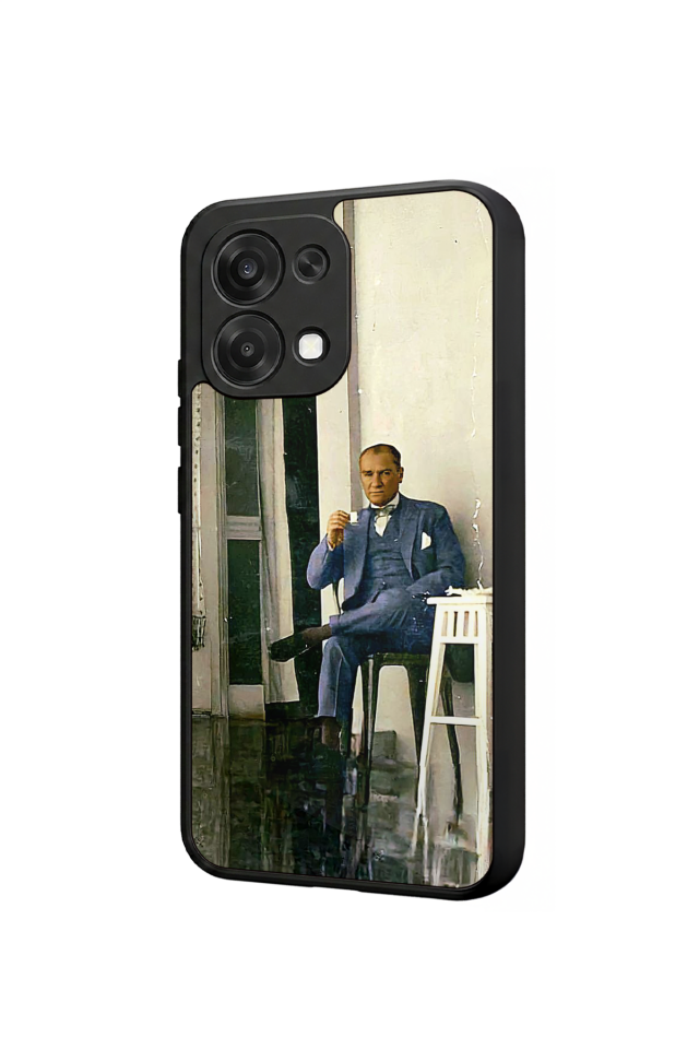 Oppo A6 Pro Uyumlu Mustafa Kemal Ataturk Tasarımlı Glossy Premium Kılıf
