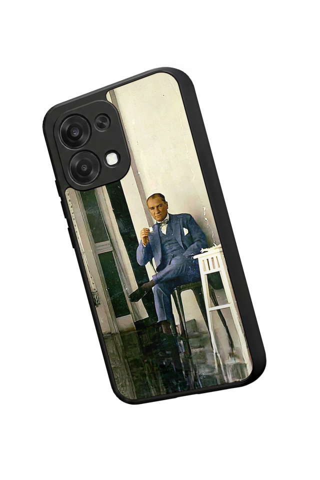 Oppo A6 Pro Uyumlu Mustafa Kemal Ataturk Tasarımlı Glossy Premium Kılıf