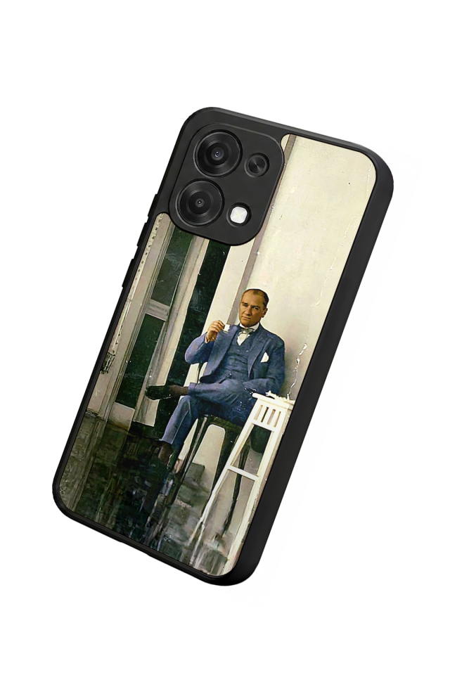 Oppo A6 Pro Uyumlu Mustafa Kemal Ataturk Tasarımlı Glossy Premium Kılıf