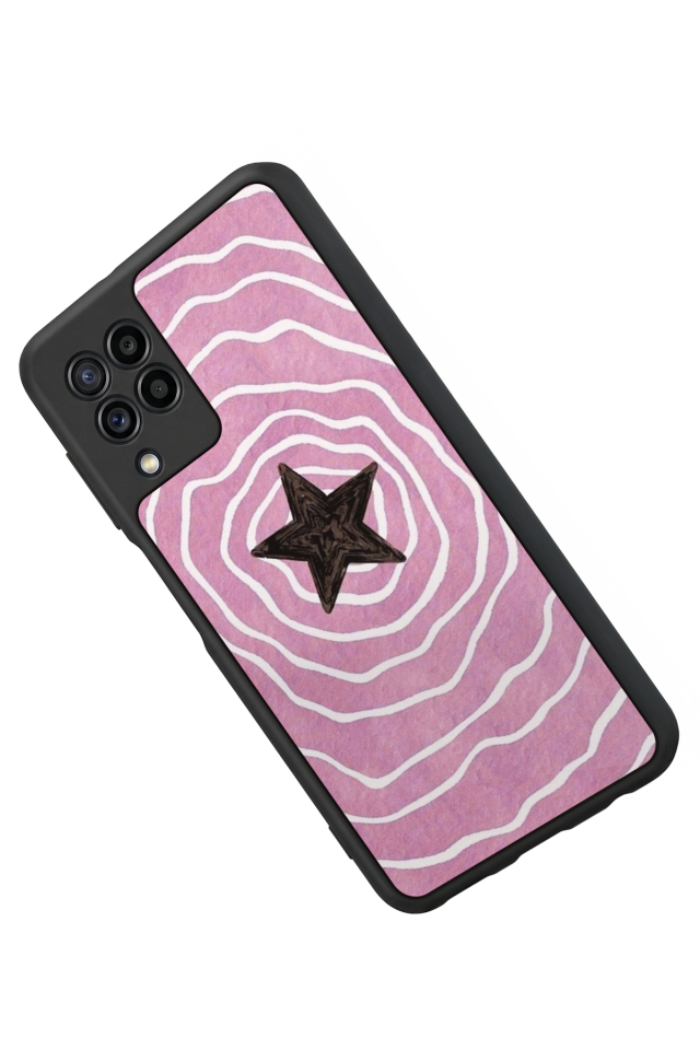Samsung Galaxy M22 Uyumlu Retro Yildizlar Tasarımlı Glossy Premium Kılıf