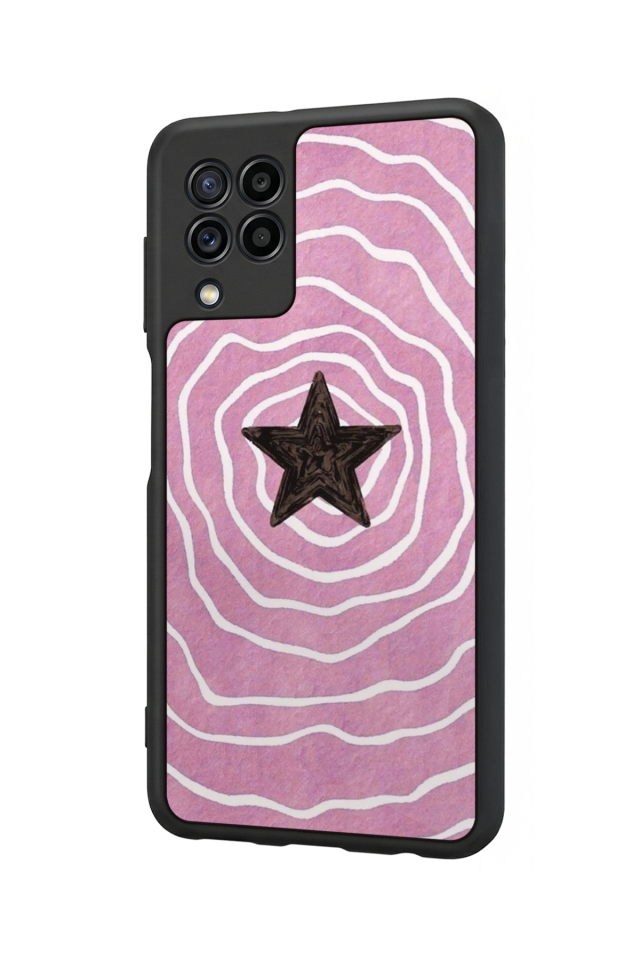 Samsung Galaxy M22 Uyumlu Retro Yildizlar Tasarımlı Glossy Premium Kılıf