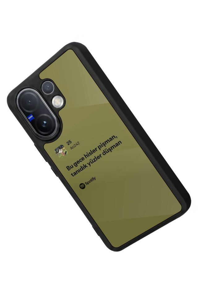 Vivo V60 Uyumlu Sarki Sozleri Tasarımlı Glossy Premium Kılıf