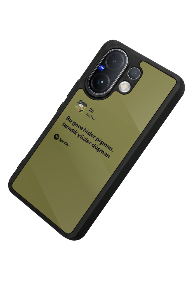 Vivo V60 Uyumlu Sarki Sozleri Tasarımlı Glossy Premium Kılıf