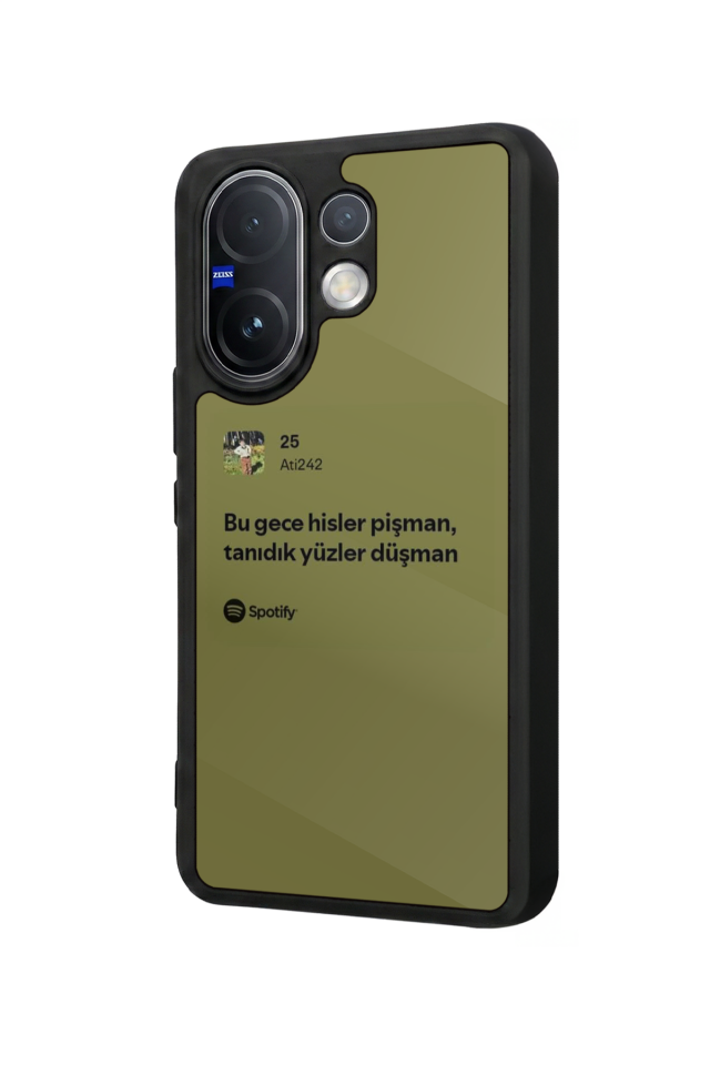 Vivo V60 Uyumlu Sarki Sozleri Tasarımlı Glossy Premium Kılıf