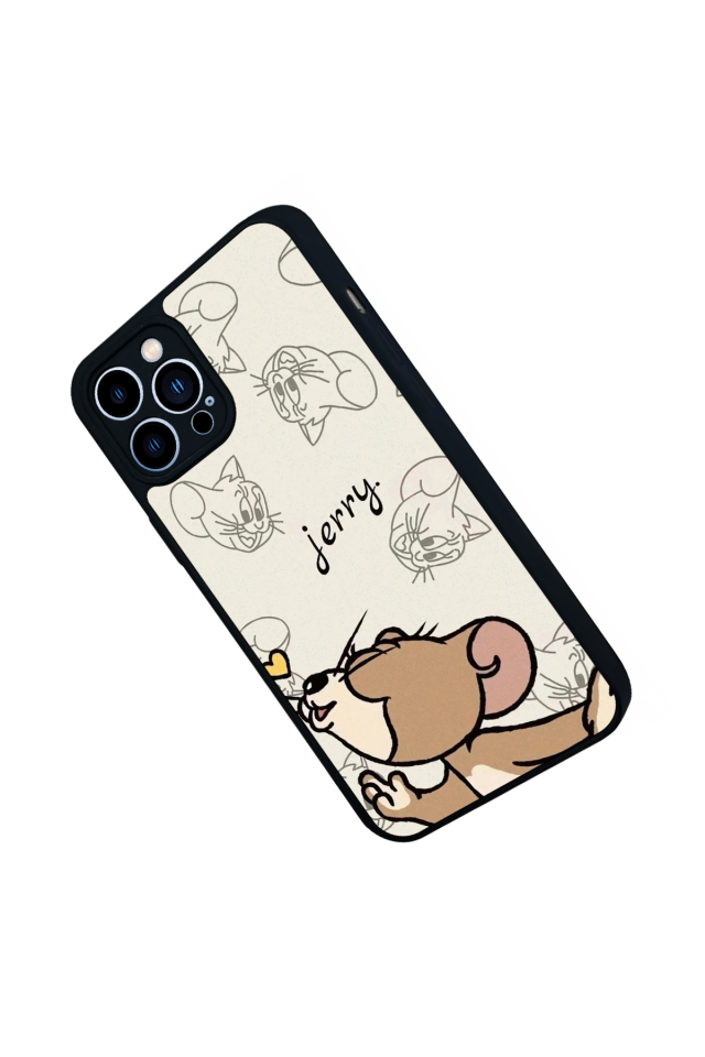 iPhone 13 Pro Max Uyumlu Tom And Jerry Tasarımlı Glossy Premium Kılıf