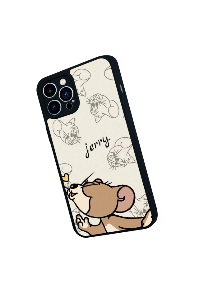 iPhone 13 Pro Max Uyumlu Tom And Jerry Tasarımlı Glossy Premium Kılıf