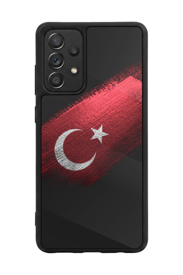 Samsung Galaxy A72 Uyumlu Türk Bayragi Tasarımlı Glossy Premium Kılıf