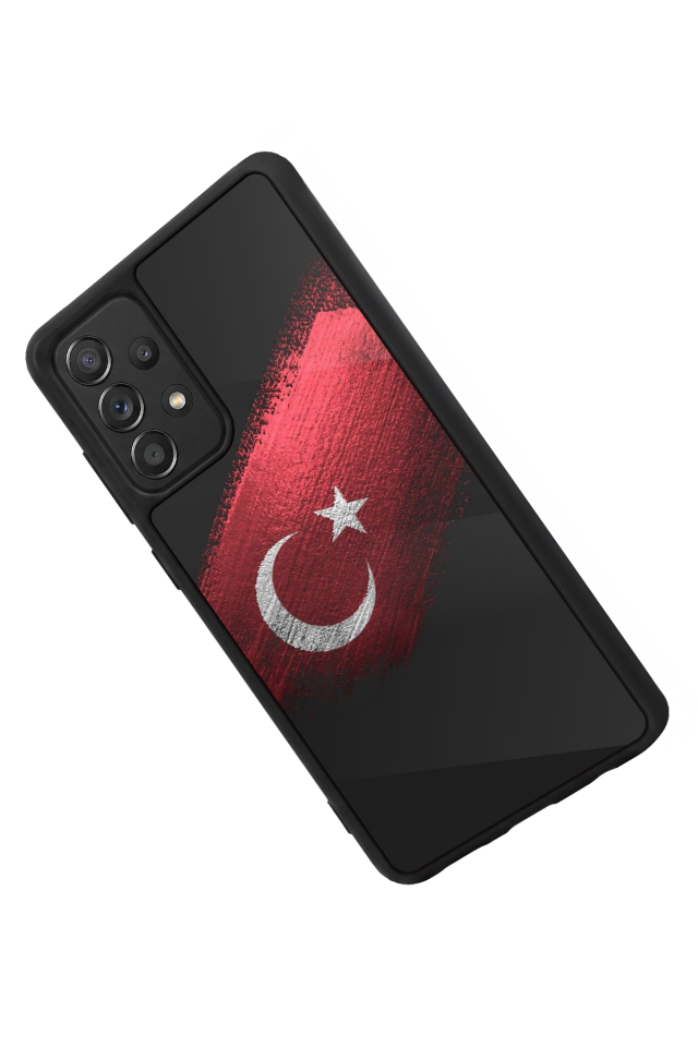 Samsung Galaxy A72 Uyumlu Türk Bayragi Tasarımlı Glossy Premium Kılıf