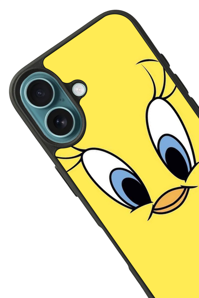 iPhone 16 Plus Uyumlu Tweety Tasarımlı Glossy Premium Kılıf