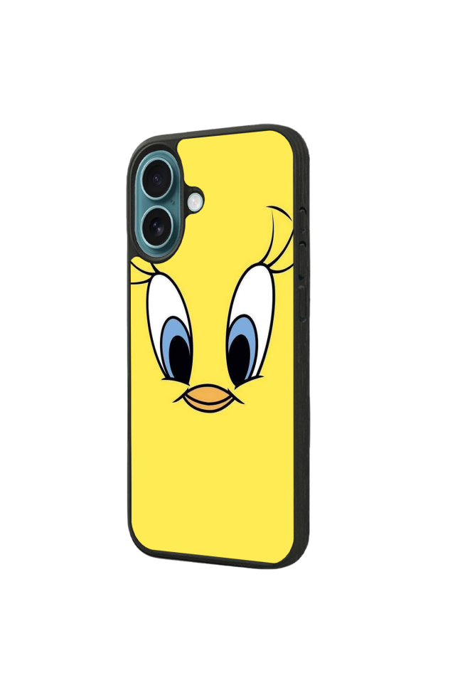 iPhone 16 Plus Uyumlu Tweety Tasarımlı Glossy Premium Kılıf