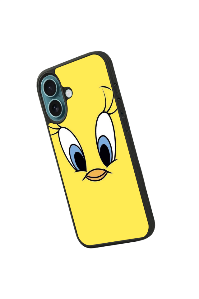 iPhone 16 Plus Uyumlu Tweety Tasarımlı Glossy Premium Kılıf