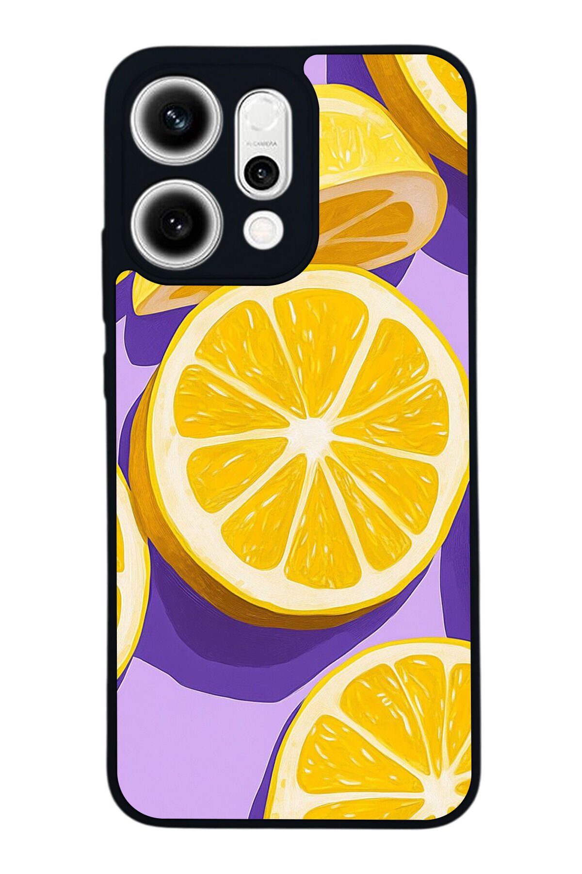 Oppo Reno 14 Uyumlu Limon Tasarımlı Glossy Premium Kılıf