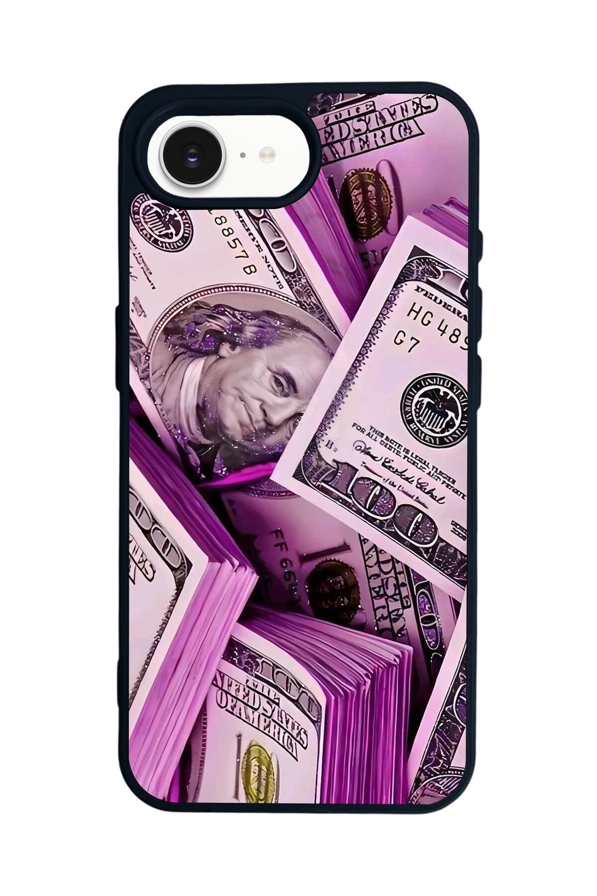 iPhone 16E Uyumlu Money Para Tasarımlı Glossy Premium Kılıf