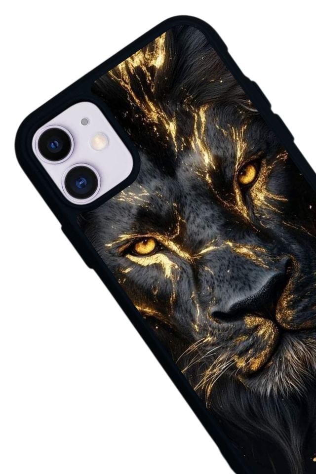 iPhone 11 Uyumlu Aslan Tasarımlı Glossy Premium Kılıf