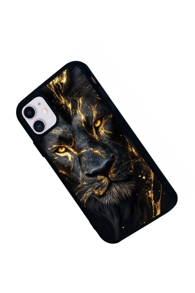 iPhone 11 Uyumlu Aslan Tasarımlı Glossy Premium Kılıf