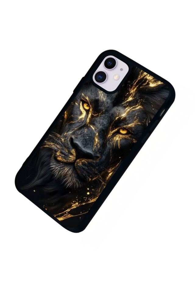 iPhone 11 Uyumlu Aslan Tasarımlı Glossy Premium Kılıf