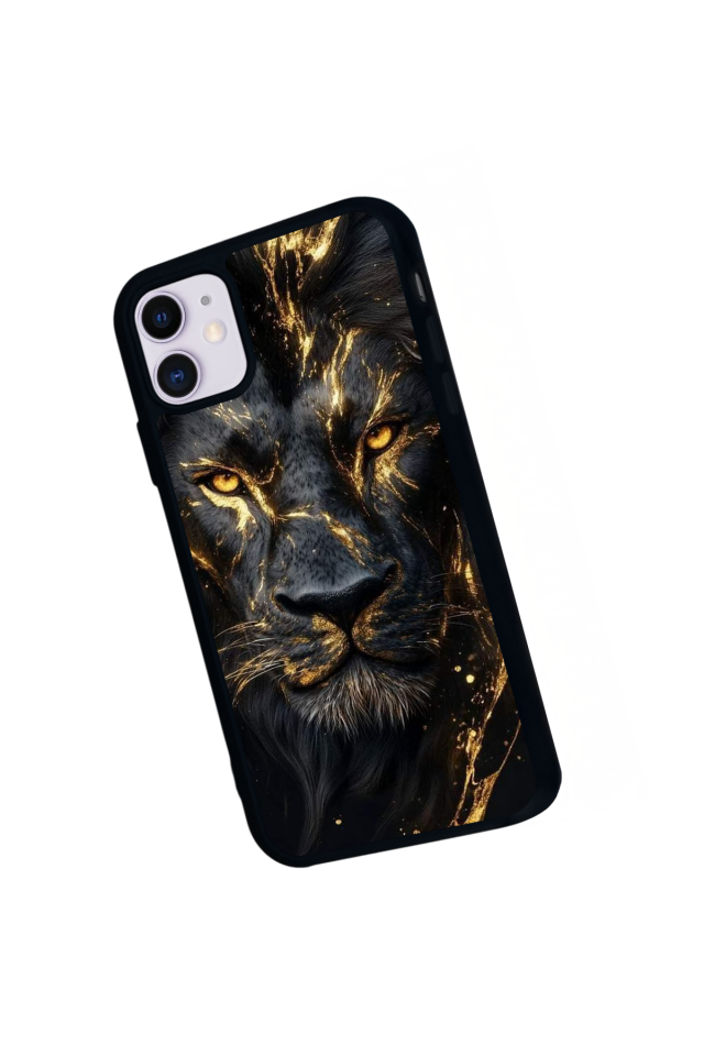 iPhone 11 Uyumlu Aslan Tasarımlı Glossy Premium Kılıf