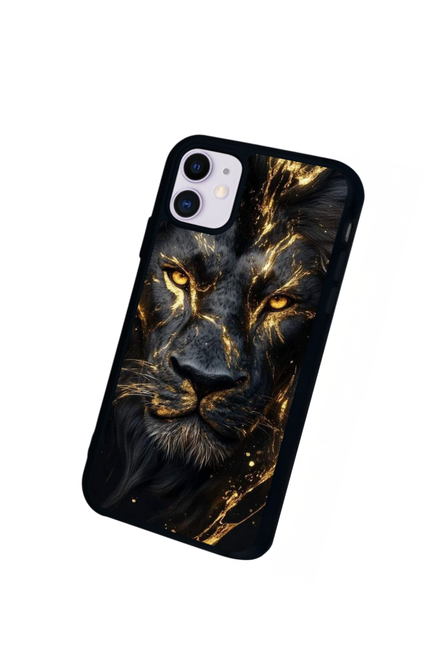 iPhone 11 Uyumlu Aslan Tasarımlı Glossy Premium Kılıf