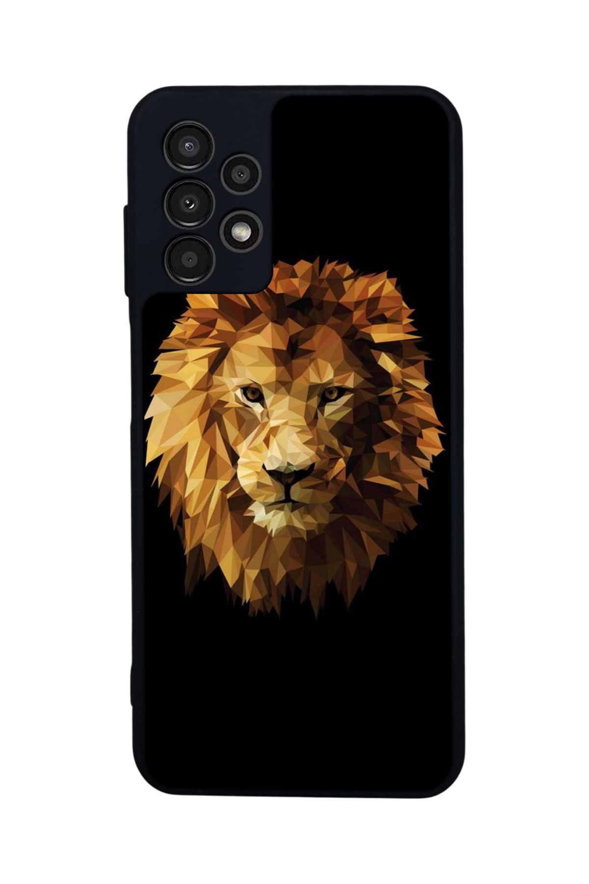 Samsung Galaxy A13 Uyumlu Aslan Tasarımlı Glossy Premium Kılıf
